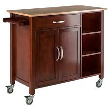 mabel kitchen cart wood/walnut/natural