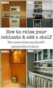 How To Raise Your Kitchen Cabinets To The Ceiling Diy Kitchen Renovation Home Decor