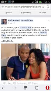 The cable says kanu is regularly seen at kenzo bar and ibg saloon in accra, disguised in face cap and usually in company of his wife, uchechi. Stella Dimoko Korkus Com Ipob Leader Nnamdi Kanu S Wife Has Welcomed Her Patter Of Tiny Feet