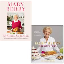 Mary Berry's Christmas Collection & Mary Berry Cooks Up A Feast 2 Books  Collection Set