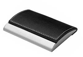 Either way, this business card holder and wallet does the trick for storing your cash and cards without the bulk. Executive Black Leather Business Card Case Hansonellis Com