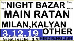 Satta Matka Main Ratan Kalyan Milan And Other Night Bazaar