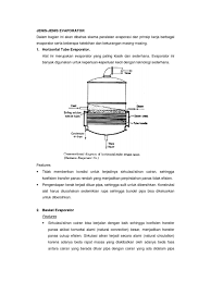 Sebab, evaporasi merupakan salah satu proses untuk mengolah bahan makanan menjadi makanan yang siap untuk dikonsumsi. Evaporator Edit