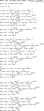 Love Song Lyrics For Weve Got Tonight Bob Seger With Chords For Ukulele Guitar Banjo Etc Lyrics And Chords Guitar Chords Guitar Songs