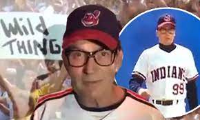 Wild thing by chip taylor performed by x courtesy of elektra/asylum records by arrangement with warner special products. Charlie Sheen Revives Wild Thing Character From Major League Movie To Cheer On Cleveland Indians Daily Mail Online