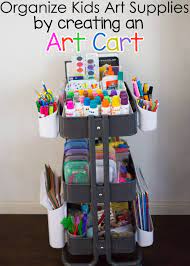 Kids Art Cart With Ikea Raskog Kids Art Supplies Organize Kids Art Supplies Art Supply Organization