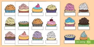 Make 24 cupcakes as directed on back of cake mix box using water, oil and eggs. 6 Cupcake Template Editable Label Boxes