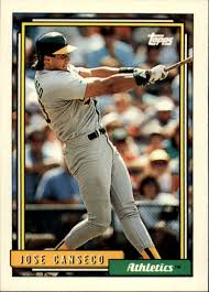 Today, some of those hold up better in our memories than they do in value. 1992 Topps 100 Jose Canseco Mint