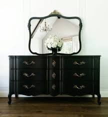 Sold Black Glam French Provincial Antique 9 Drawer Dresser Mirror Boudoir Chic Hollywood Be Dresser With Mirror French Provincial Furniture Furniture Makeover