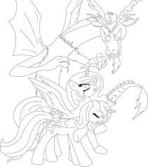 Get my little pony alicorn coloring page for kids for free in hd resolution. Discord And The Sisters Coloring Page By Unknowncolt On Deviantart