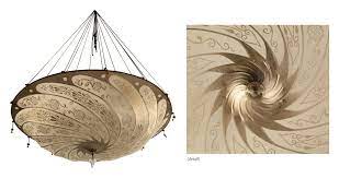 The original concept for the fortuny lamp was conceived of in the early 20th century by prolific renaissance man in 1985 the fortuny light as we know it now was put into production by italian lighting manufacturer pallucco italia. A Venetian Silk Fortuny Chandelier