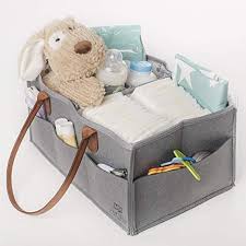 Amazon Com Baby Diaper Caddy Organizer For Changing Table Nursery Station With Changing Pad Included Gift B Baby Diapers Diaper Caddy Baby Shower Gift Basket