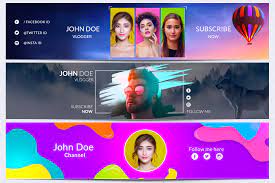 Many beautiful designs to choose from that fit right onto your youtube banner. Youtube Channel Art Banner Bundle Creative Photoshop Templates Creative Market