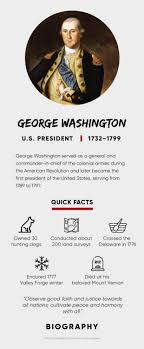 He was also the chief commander in 'revolutionary american war'. George Washington Facts Presidency Quotes Biography