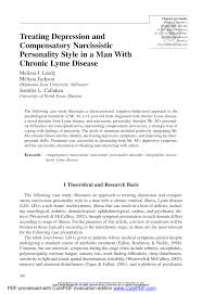 Pdf Treating Depression And Compensatory Narcissistic Personality Style In A Man With Chronic Lyme Disease