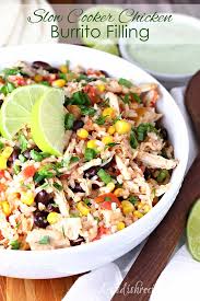 Gluten free & full of flavor. Slow Cooker Chicken Burrito Filling Let S Dish Recipes