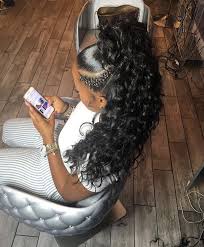 Curly Half Up Half Down Sew In Hairspiration Want This Look Shop Rated Bou Braided Half Up Half Down Hair Half Up Half Down Hair Prom Curly Half Up Half Down
