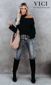 Shop Vici Daily New Arrivals That Embody Everything Chic On Trend Vicicollection Com In 2020 Cutout Sweater Causual Outfits Black Sweater Outfit