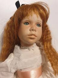 14" VINTAGE PORCELAIN Edwin Knowles RARE Pollys Tea Party Doll Susan Krey  £31.89