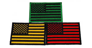 Usa flag with national anthem! Set Of 3 American Flag Patches In Green Yellow And Red Stripes And Stars Thecheapplace