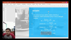 Massa, bentuk, letak sumbu putar, dan jarak ke sumbu putar benda. Statistika Momen Kemiringan Dan Kurtosis Youtube