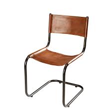 Stuhl Aus Schwarzem Metall Mit Camelfarbenem Vachelette Lederbezug Maisons Du Monde Chaise Cuir Deco Canape Cuir Chaise Metal