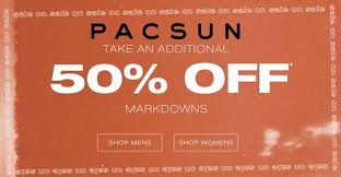 Online Only Take An Additional 50 Off Markdowns Pacsun Coupons Store Pacsun Scope Entire Store Ends On 10 25 201 Pacsun Coupons Pacsun Local Coupons