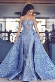 Elegant Sweetheart Mermaid Prom Dress With Detachable Train Fashion Blue Evening Dresses Ok872 Evening Gowns Elegant Elegant Party Dresses Elegant Prom Dresses