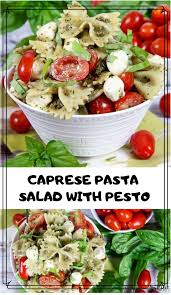 Caprese Pasta Salad With Pesto Vegan Recipevegetarian Pesto Recipe Pesto Salad Healthy Pastas