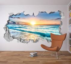 3d High Def Wall Sticker Decals 3d Wall Decals 3d Wall Art Beach Themed Wall Art