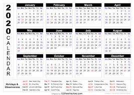 Free printable 2020 calendars in adobe pdf format (.pdf). Free 2020 Printable Calendar With Holidays