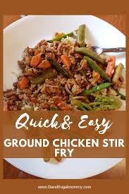 Sesame oil 1 tablespoon minced garlic 1 tablespoon minced ginger 2 tbsp. Quick Easy Ground Chicken Stir Fry Fit And Frugal Mommy