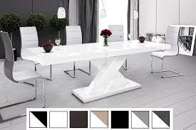 Details zu design esstisch he 999 schwarz hochglanz. Design Esstisch Tisch He 888 Weiss Hochglanz Ausziehbar 160 Bis 210 Cm Design Impex