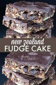 New Zealand Fudge Cake A Simple No Bake Dessert Made With Raisins Nuts Cookies And Lots Of Chocolate Desserts Fudge Cake Recipe Cake Recipes