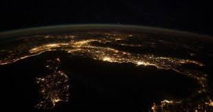 Italy From Space Earth At Night Space Station Italy