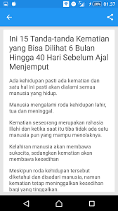 Bagi yang khusnul khotimah akan merasa sejuk dibagian pusar, kemudian ke pinggang lalu ke tenggorokan. Tanda Kematian Seseorang For Android Apk Download