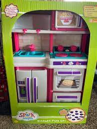 Product title step2 best chef's kitchen kids play kitchen set average rating: Spark Create Imagine Play Kitchen With 18 Piece Accessory Play Set Pink Walmart Com Walmart Com