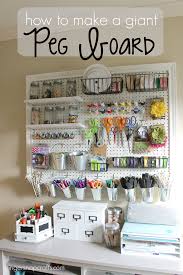Fill the pockets with arts and crafts supplies like markers, crayons, and watercolor palettes, sorting by type. How To Make A Giant Peg Board Tutorial Storage Craft Storage Ideas For Small Spaces Craft Room Dream Craft Room
