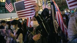 This phenomenon can be seen when moving from a bright environment to a dim one, like walking indoors on a bright snowy day. Why Exuberant Hong Kong Protesters Are Waving American Flags Abc News