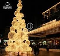[Hot Item] Custom Artificial Waterproof Ornaments LED Motif Christmas Tree  Lights Man-Made Street Mall Decorative Lamps