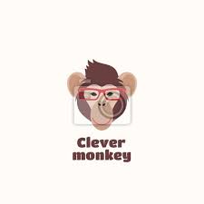 Sie können unseren quittungsvordruck kostenfrei nutzen. Kluges Affe Vektor Zeichen Emblem Oder Logo Vorlage Lachelndes Fototapete Fototapeten Schimpansen Ape Studieren Myloview De