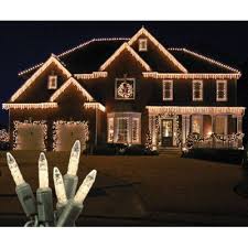 The Holiday Aisle 70 Light Led Icicle Light Bulb Color Warm White Green Christmas Lights Outside Outdoor Christmas Lights Outdoor Christmas