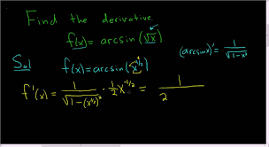 Inverse Trigonometric Derivatives F X Arcsin Sqrt X Math Videos Maths Exam Calculus