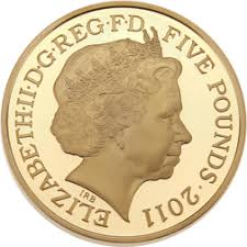 Pre-Owned 2011 UK Wedding of Prince William & Catherine £5 Proof Gold Coin 