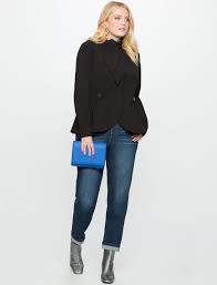 Black Blazer For Women Plus Size Tie Neck Peplum Blazer Women S Plus Size Coats Jackets Eloquii Peplum Blazer Plus Size Coats Blazers For Women