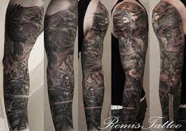 60 Cool Sleeve Tattoo Designs Cuded Black Sleeve Tattoo Sleeve Tattoos Black And Grey Tattoos Sleeve