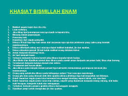 Doa bismillah 7 ini memang belum kami temukan dalil atau pengarangnya. Ayat Bismillah 5 Dan Khasiatnya