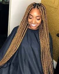Big Box Braids Hairstyles For Black Women Long Warm Blonde Box Braids Hairstyles 2018 Braidedhairstyles Boxbraids Blonde Box Braids Blonde Braids Box Braids Hairstyles For Black Women