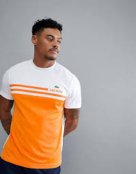 Women's texas orange/heathered gray texas longhorns. Lacoste Sport T Shirt In Orange Mit Farbblockdesign Asos