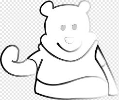 Step by step drawing of winnie the pooh and friends. Drawing Line Art Ranah Cartoon Winnie The Pooh Winnie Pooh White Mammal Heroes Png Pngwing